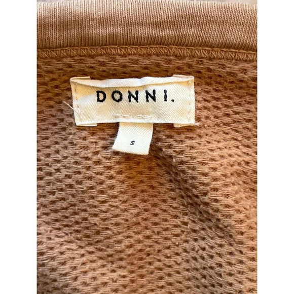 Donni Ribbed Cardigan in Camel Small Womens Sweatshirt - Picture 8 of 14